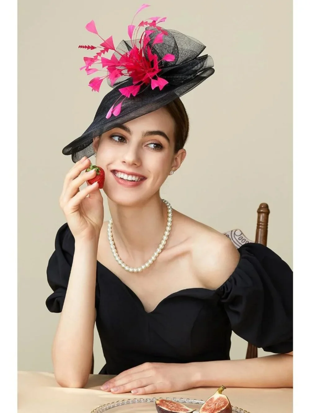 Elegant Feather Fascinator Hair Clip for Tea Party, Derby, Bridal, Wedding